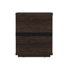 Manhattan Comfort - Table de nuit moderne Evelyn 20" à 3 tiroirs - Marron-Assemblage à domicile requis Tout le matériel inclus