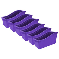 Storex - Grand bac à livres, violet, paquet de 6-Les grands bacs à livres contiennent des livres, des magazines, des fichiers, des dossiers, etc.