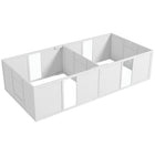 PawHut - Box de mise bas avec portes amovibles pour chiens de taille moyenne - 77 po L x 38 po l x 19 po H-Hauteur réglable avec deux panneaux amovibles pour contrôler les déplacements des chiots