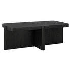 Hudson&Canal - Table basse rectangulaire Laguna de 114 cm de large, finition grain noir-Une version moderne d'un look rétro pour votre salon, votre bureau et plus encore