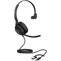 Jabra - Casque mono filaire USB-C/A et Bluetooth Evolve2 50 - Teams-Professionnalisme de travail n’importe où, avec la technologie de microphones à réduction de bruit