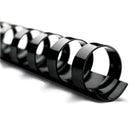 GBC - Boudins CombBind 19 trous - 1/2 po - noir - paquet de 100-Boudins de plastique pour 19 trous