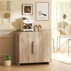 HOMCOM - Buffet moderne 31,5 po avec porte à fermeture douce - bois naturel-Plateau large de 31,5 po (80 cm) et armoire pour un rangement organisé