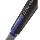 TRU RED – Stylos à bille roulante – pointe fine – bleu – paquet de 3-Pince de poche pratique pour fixer le stylo aux cahiers de notes, aux poches et plus encore