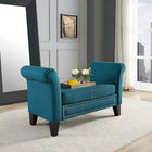 Modway - Rendezvous Banc - Sarcelle-Pieds en bois fini noir