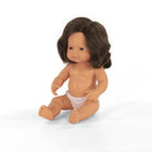 Miniland Educational - Poupée bébé 15 po anatomiquement correcte - Fille de race blanche - Brune-Léger parfum de vanille
