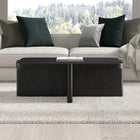 Hudson&Canal - Table basse rectangulaire Laguna de 114 cm de large, finition grain noir-Caractéristiques assemblage facile