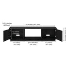 Hudson&Canal - Meuble TV Dorian pour téléviseurs jusqu'à 65 pouces - Grain noir-Caractéristiques assemblage facile