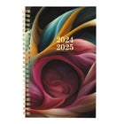 Blueline - 2024-2025 agenda académique hebdomadaire/mensuel - 8 po x 5 po - Collection Floral assortie - Anglais-Calendrier mensuel au début de chaque mois
