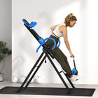 Soozier - Table D’Inversion Pliante Avec Ceinture De Sécurité - Réglable À 20°/40°/60°-Le clip de pied en forme de U aide à fixer votre corps  
