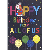 Mill Brook Studio - Cartes de souhaits Fête avec enveloppes – 5-3/8 po x 7-3/4 po – De nous tous : chapeau de fête – paquet de 18-Cartes de souhaits qualité boutique