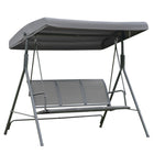 Outsunny - Balancelle de porche 3 places avec auvent réglable, résistante aux intempéries, gris-Conception à trois places - parfaite pour se détendre avec des amis ou seul
