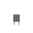 Manhattan Comfort - Meuble TV Marcus 53,14 po style Mid-Century Modern - Gris et Nature-Portes à fermeture douce avec design arrondi en forme de A
