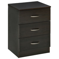 HOMCOM - Table de chevet avec 3 tiroirs - marron-3 tiroirs offrent beaucoup d’espace indépendant pour vos objets 