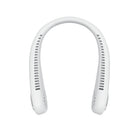 Powerology - Ventilateur de cou rechargeable avec écran numérique à DEL - blanc-Écran numérique à DEL affichant le niveau de batterie restant