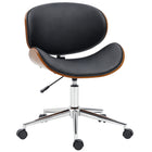 Vinsetto - Chaise de bureau dossier bas sans accoudoirs - assise courbée - noire-Hauteur d’assise réglable de 17,5 po - 21,5 po (44,5 - 54,5 cm) pour s’adapter à votre style