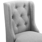 Modway - Baronet Tissu rembourré Tabouret de comptoir - Gris clair - Ensemble de 2-Capacité de poids du tabouret de bar : 500 lb