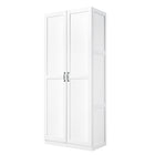 Manhattan Comfort - Hopkins 59,22 po Ensemble Moderne 2 Pièces Armoire de Rangement à 8 Étagères - Blanc-Rangement spacieux dans un design élégant et peu encombrant Option d’ajouter des modules pour créer une armoire plus large