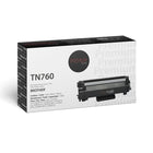 Premium Tone - Toner compatible Brother TN760 - Haut rendement - Noir-Fabricant : Brother 