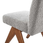 Modway - Lyra Tissu Boucle Fauteuil d’appoint de la salle à manger Ensemble de 2 - Gris clair-10