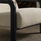 Modway - Sereno Boucle Chaise d’accent - Noir crème-Rembourrage en treillis
