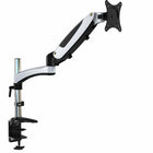 ShoppingAll - Support de moniteur à ressort à gaz simple avec 2 bras pivotants - Blanc-Convient à la plupart des moniteurs 15"-32", chaque bras peut supporter un moniteur de 17,6 lbs/8kg avec des trous de montage VESA de 75mm x75mm ou 100mm x 100mm.