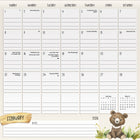 DateWorks - 2026 Calendrier Mural Magnétique Familial 16 Mois - 12 po x 12 po - Animaux - Anglais -Organisationnel/Famille