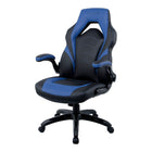 Emerge - Fauteuil de jeu en cuir reconstitué Vortex de la gamme - noir et bleu-Appuie-tête intégré pour plus de confort