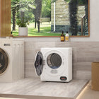 HOMCOM - Sèche-linge portable compact 1,5 pi³ - 850 W - blanc-Chauffage céramique PTC rapide, stable, efficace, sûr et durable 