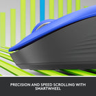  Logitech - Signature M550 L  Souris sans fil pleine taille - Pour mains de grande taille - Bleu-L'ajustement optimal pour votre main : cette souris confortable de taille standard est conçue pour les mains plus grandes, pour un ajustement optimal.