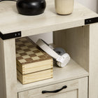 HOMCOM - Table d’appoint avec rangement - chêne-Matériau : Panneau de particules, MDF 