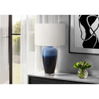 Monarch Specialties - Luminaire - 29 po H Lampe De Table - Céramique Bleue - Abat-Jour Ivoire / Crème - Contemporain - Moderne-Équipée d'un interrupteur à 3 voies pratique, cette lampe d'appoint moderne vous permet de régler facilement l'ambiance avec une ampoule à 3 voies jusqu'à 100 W (non incluse), offrant ainsi un éclairage parfait dans tous les espaces