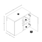 Prepac - Armoire de rangement de base HangUps - gris clair-Fini laminé gris clair