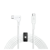 LOGiiX - Piston Connect XL 90 USB-C vers USB-C 3m - Blanc-Profitez d'une charge ultra-rapide pour les ordinateurs portables ou les smartphones avec ce câble USB-C tressé de 100 W