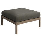 Modway - Eleni Square Terrasse extérieure Bois de teck Ottoman - Gris silex-Carré ottoman