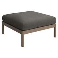 Modway - Eleni Square Terrasse extérieure Bois de teck Ottoman - Gris silex-Carré ottoman