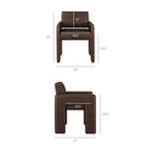 Modway - Daven Cuir végane Fauteuil à manger in Espresso-Cuir végane entièrement rembourré
