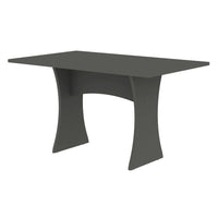 Manhattan Comfort - Table à manger Coney 135 cm style mid-century moderne - Gris-Table de salle à manger moderne du milieu du siècle pour une utilisation en salle à manger
