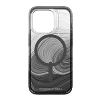 Gear4 - etui Milan Snap en D3O - iPhone 14 Pro, tourbillon noir-Conception transparente avec d'un tourbillon, retenant l'attention