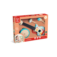 Hape - 4-In-1 Ukulélé Set-Montrez à votre enfant un rythme de base en grattant ou en secouant les instruments