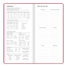 Letts - 2026 Agenda hebdomadaire Woodland - 6-7/8 po x 3-1/8 po - Rose - Multilingue-Planificateur mensuel avant chaque mois incluant les objectifs, les suivis, les tâches à faire et les dates importantes