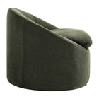 Modway - Sadie Slipcover Mélange de lin Chaise d’accent ronde - Sauge-Pieds en caoutchouc avec coulisses de plancher