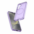 Avana - Coque Mist Compatible MagSafe Galaxy S25+ -  Lavande-Aimants extra puissants entre deux plaques pour une surface plane et une protection optimale de l'écran et de l'appareil photo.