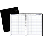 AT-A-GLANCE - Cahier de rendez-vous quotidien pour groupe de quatre personnes 2027 - 11 po H x 7 7/8 po l - noir - anglais-Format des pages : 11 po H x 7 7/8 po l