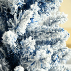 HOMCOM - Arbre de Noël artificiel pré-éclairé de 6 pi - pointes enneigées-Conception de section pour une installation rapide  