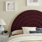 Modway - Solana Arqué Performance Velvet Tête de lit complète, Mûrier-Rembourrage en mousse dense
