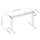 Uplite - Cadre de bureau électrique assis-debout à double moteur - Noir-Dimensions du cadre (assis) : 42.5" (L) x 19,5" (l) x 28,3" (H)