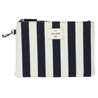 Gry Mattr - Pochette rayée - bleu marine-Toile de coton