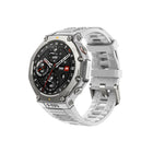 Amazfit - T-REX 3 Smartwatch - Gris-Conçue pour l'aventure : La lunette et les boutons en acier inoxydable 316L permettent de relever tous les défis. Le boîtier de qualité militaire peut résister à la chaleur de 158°F et au froid de -22°F. Etanche à 328 pieds, la montre est idéale pour le surf et peut être utilisée pour la plongée en apnée jusqu'à une profondeur de 147 pieds
