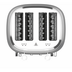 Salton - grille pain numériques NuRetro 4 tranches - argent métallisé-Ramasse miettes en acier inoxydable amovible qui simplifie le nettoyage et garde les comptoirs propres.